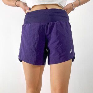 Asics purple and green shorts | Size medium